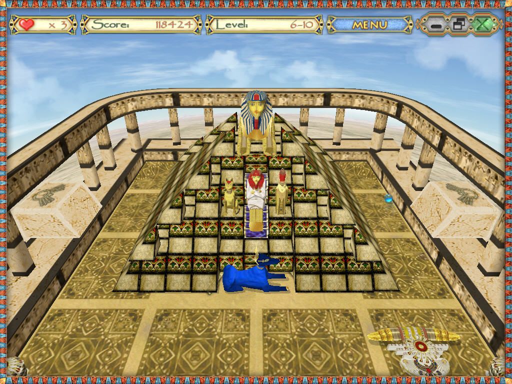 Egyptian Ball (Windows) screenshot: The final pyramid...