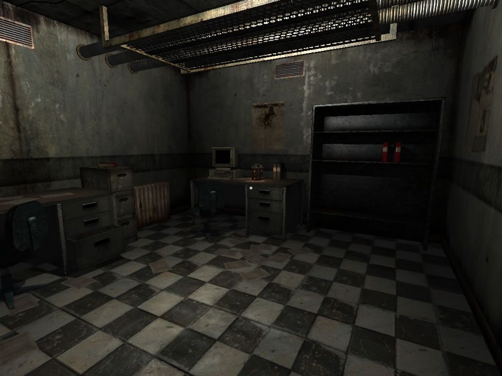 Penumbra: Black Plague (Windows) screenshot: The artifact on the table is used to save the game.