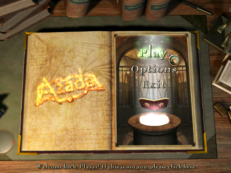 Azada (Windows) screenshot: Main menu.