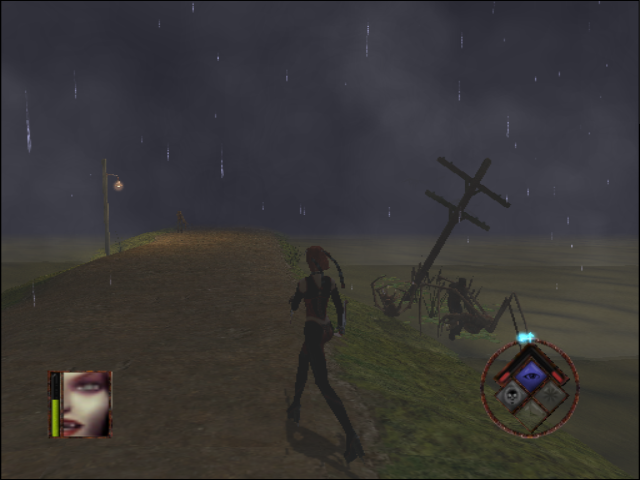 BloodRayne (GameCube) screenshot: The enemies are too busy with each other for now
