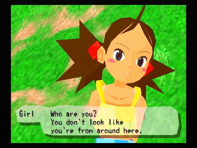Magic Pengel: The Quest for Color (PlayStation 2) screenshot: ... by this energetic girl, Zoe.