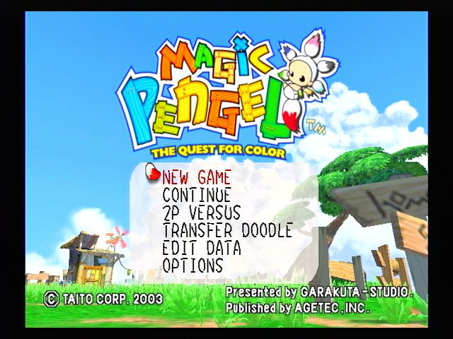 Magic Pengel: The Quest for Color (PlayStation 2) screenshot: Title screen
