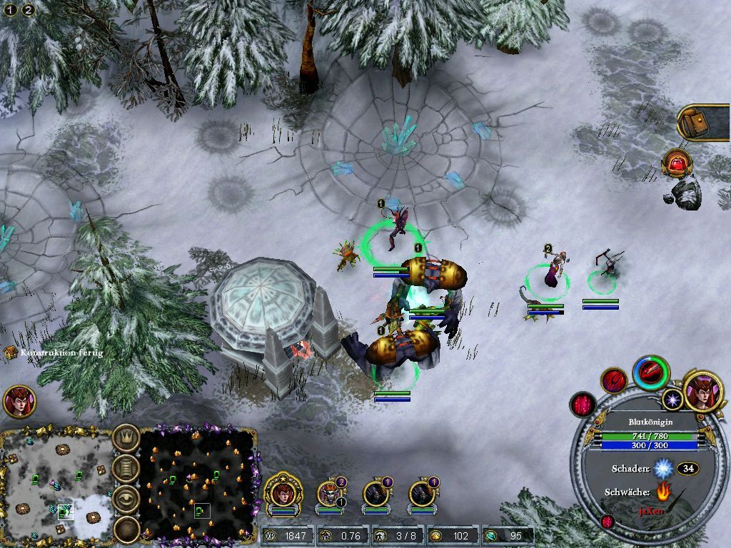 Dungeons & Dragons: Dragonshard (Windows) screenshot: Combat in a frosty environment