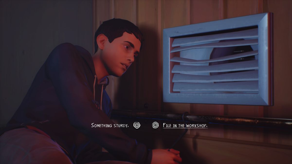 Life Is Strange 2: Episode 1 (PlayStation 4) screenshot: Talking to Daniel through the vent shaft