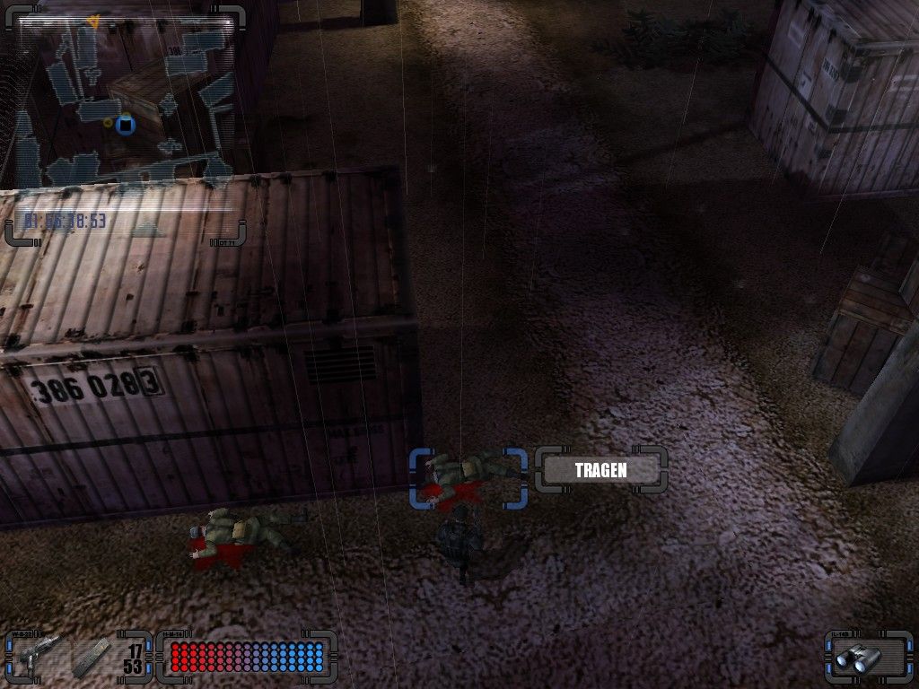 Gorky Zero: Beyond Honor (Windows) screenshot: Cole can carry killed enemies