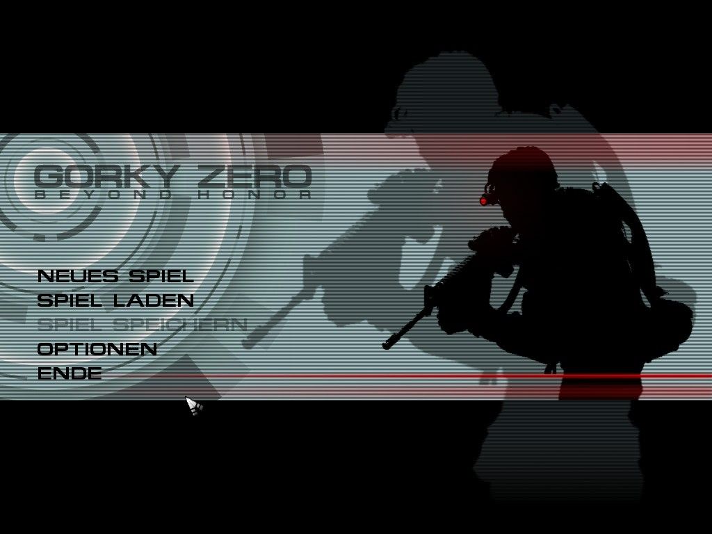 Gorky Zero: Beyond Honor (Windows) screenshot: Main Menu