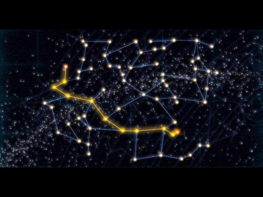 Star Wolves 2 (Windows) screenshot: Traveling long distances on starmap.