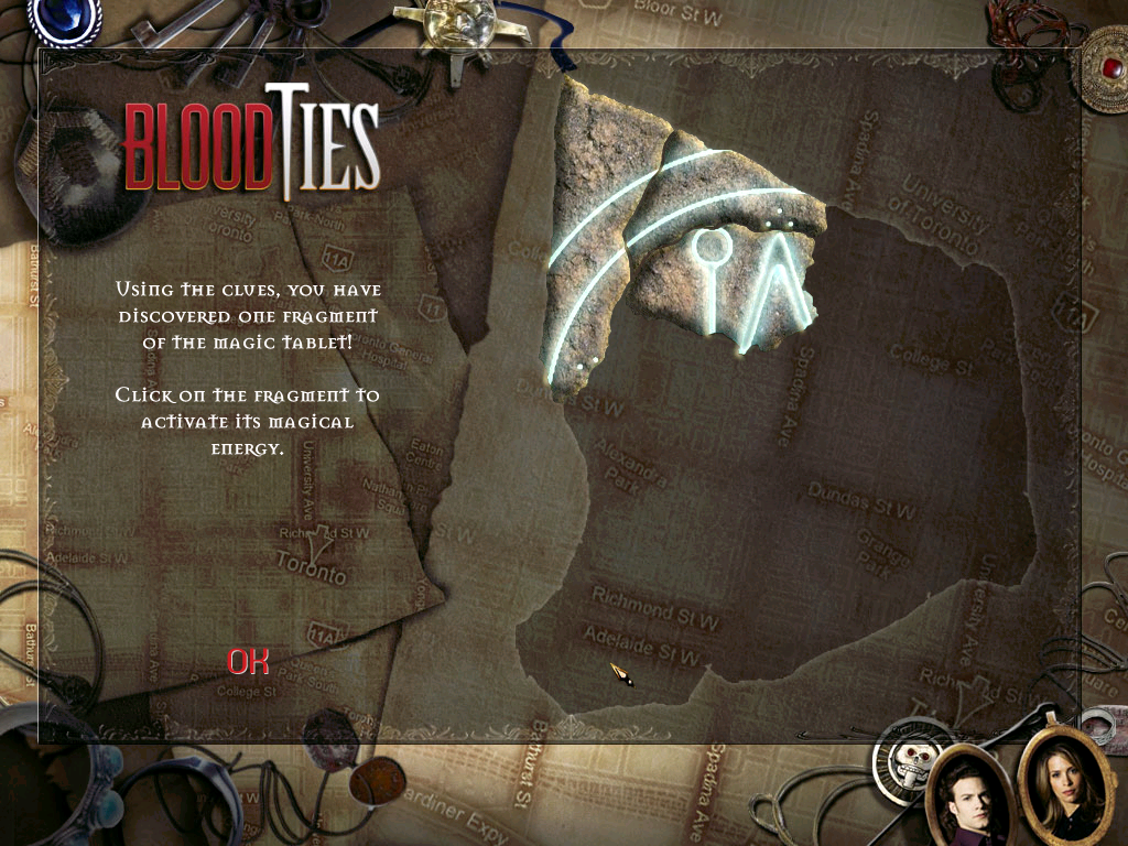 Blood Ties (Windows) screenshot: Magic tablet