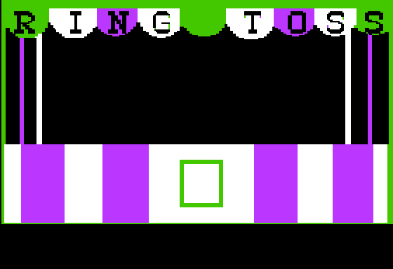 Consonant Carnival (Apple II) screenshot: Ring Toss