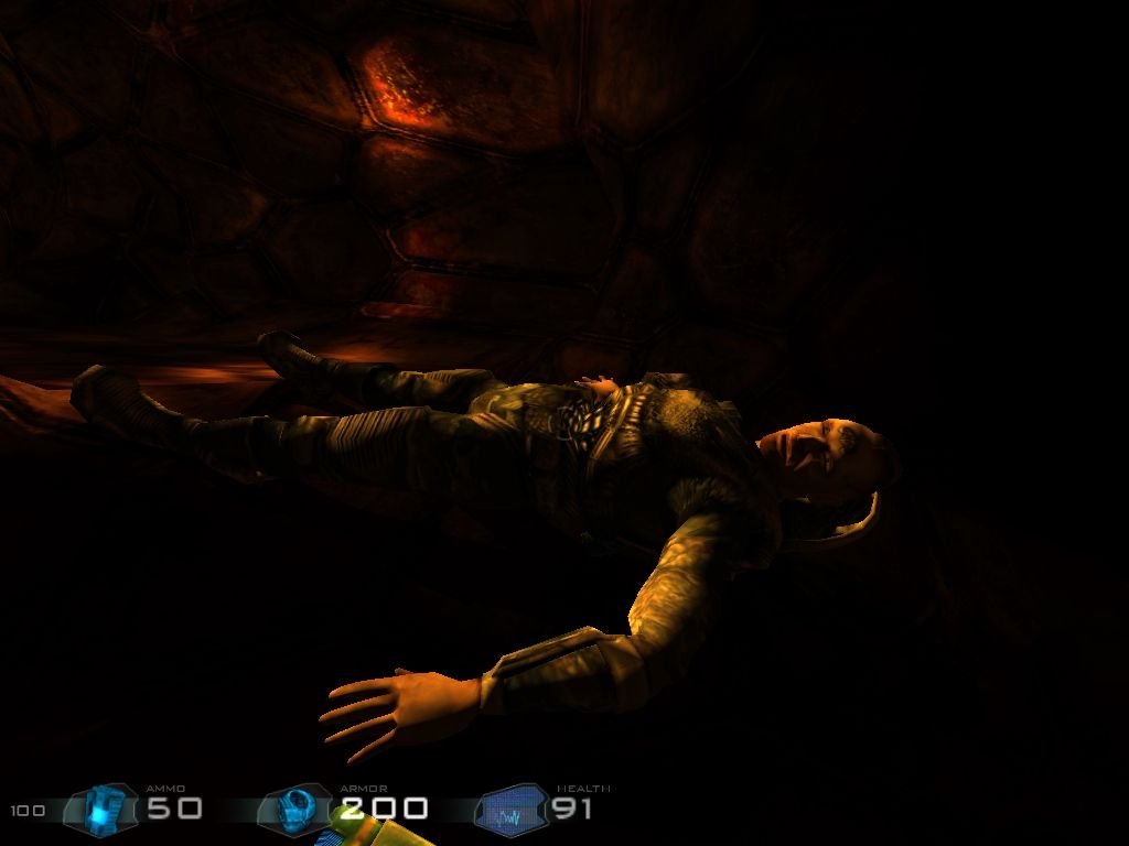 Kreed (Windows) screenshot: Hey buddy, wake up! Don't you know there are monsters in these tunnels! Buddy?