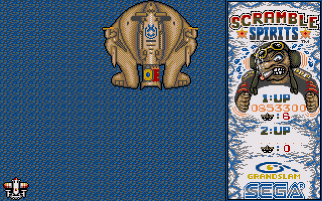 Scramble Spirits (Amiga) screenshot: Boss has shown its insides