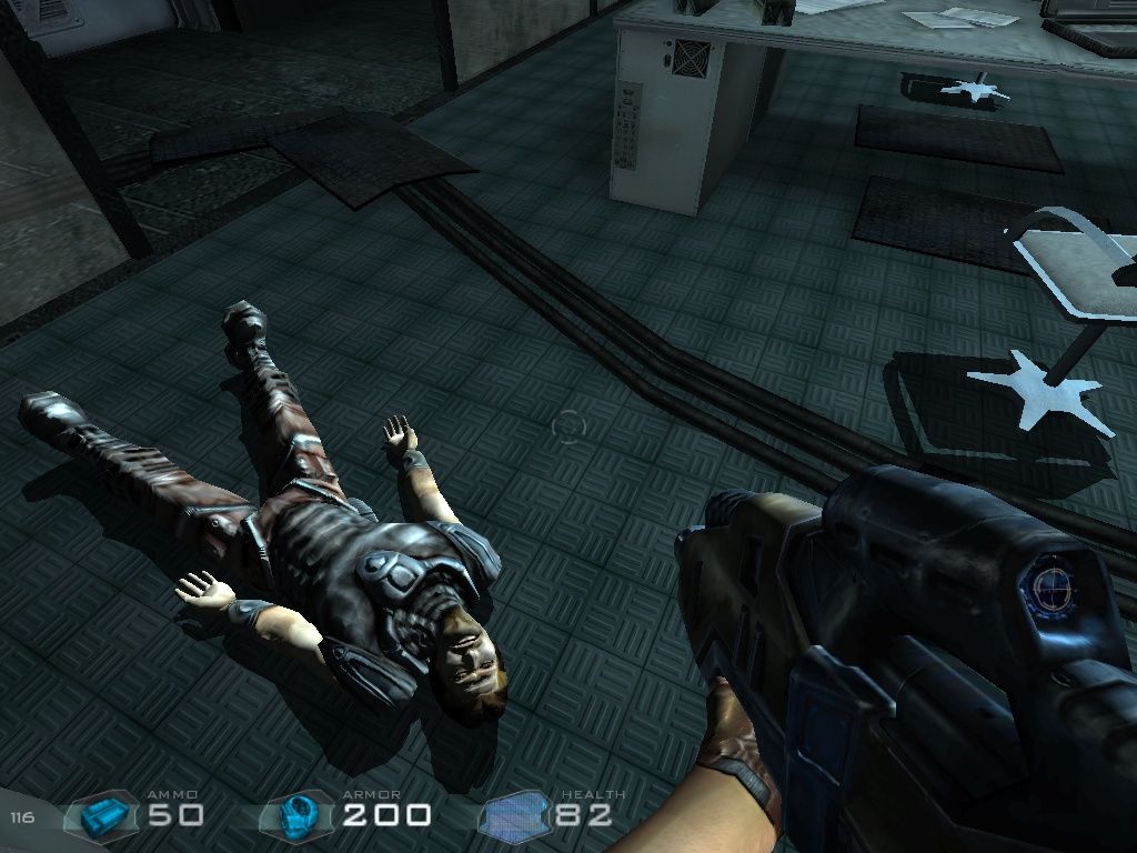 Kreed: Battle for Savitar (Windows) screenshot: A creepily staring corpse