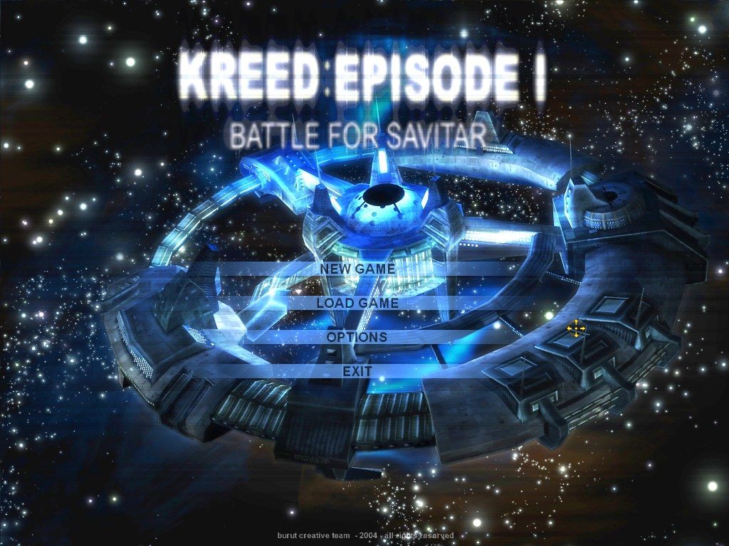 Kreed: Battle for Savitar (Windows) screenshot: Main menu with English translation patch applied