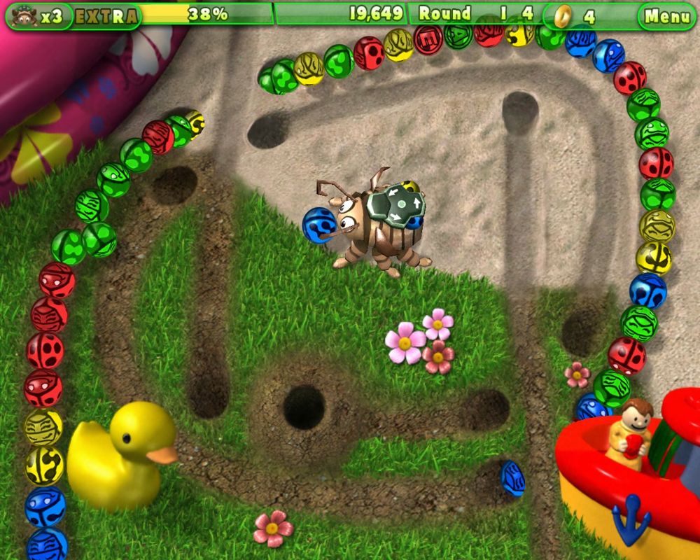 Tumblebugs 2 (Windows) screenshot: Garden