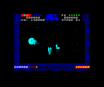 SDI: Strategic Defense Initiative (ZX Spectrum) screenshot: In the midst of the action