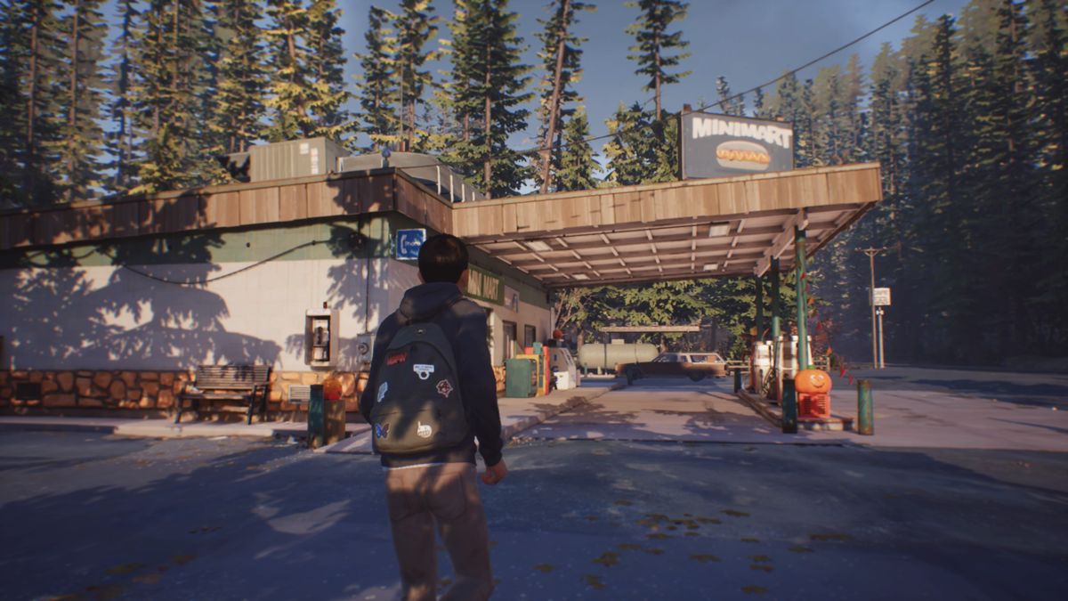 Life Is Strange 2: Episode 1 (PlayStation 4) screenshot: Arriving at the gas station
