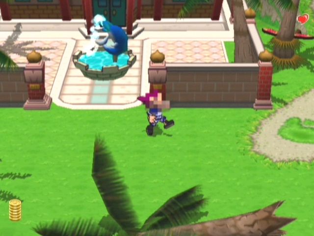 Giftpia (GameCube) screenshot: The town appears deserted.