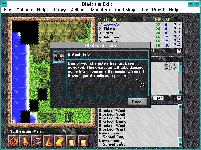 Blades of Exile (Windows 3.x) screenshot: This ain't great...