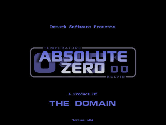 Absolute Zero (DOS) screenshot: Title screen