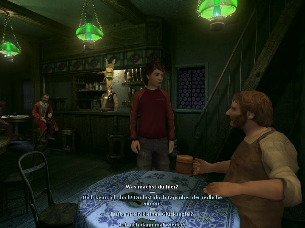 Everlight: Of Magic & Power (Windows) screenshot: At night in Olaf's bar