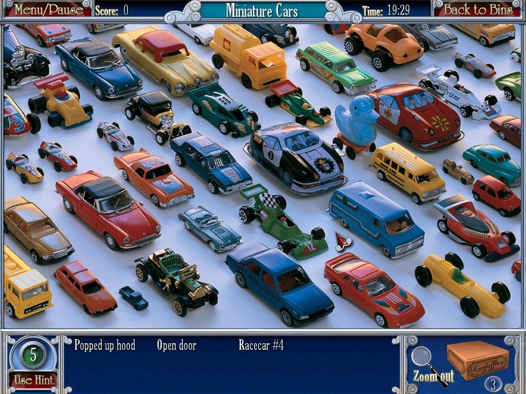 Can You See What I See?: Curfuffle's Collectibles (Windows) screenshot: Miniature cars zoom