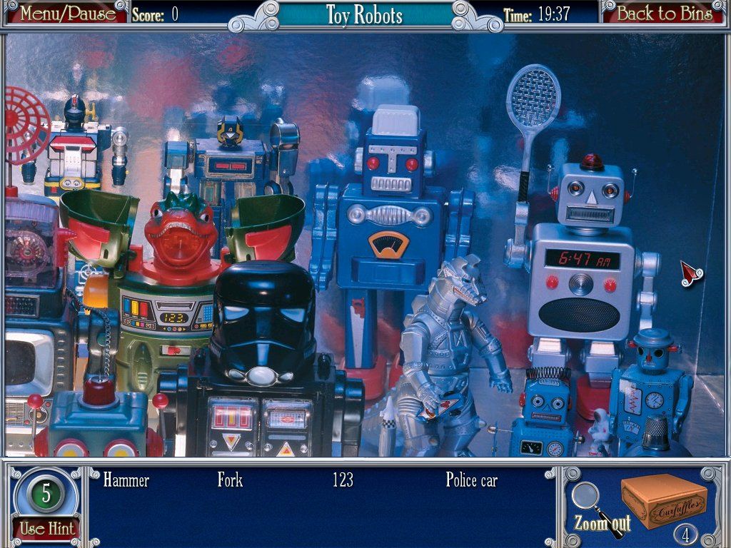 Can You See What I See?: Curfuffle's Collectibles (Windows) screenshot: Toy robots zoom