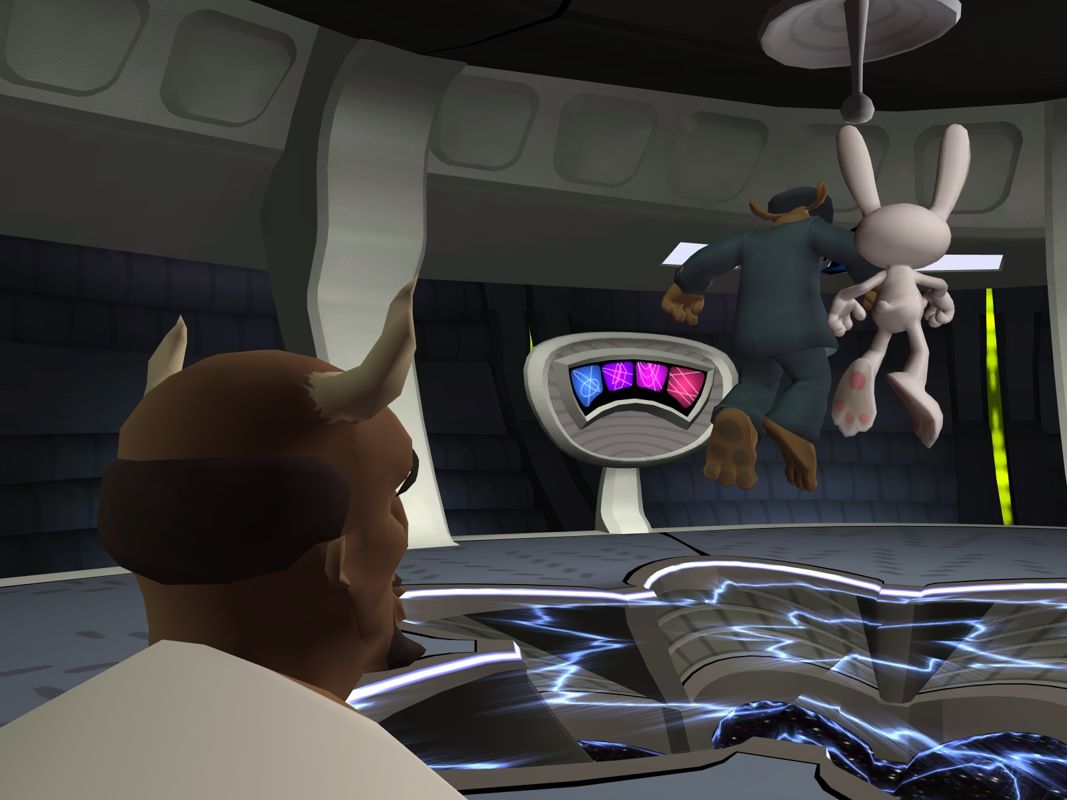 Sam & Max: Season Two - Chariots of the Dogs (Windows) screenshot: Sam & Max entered the UFO - and found Bosco.