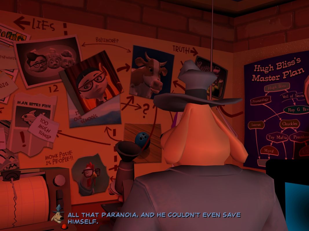 Sam & Max: Season Two - Chariots of the Dogs (Windows) screenshot: Bosco had it all figured out.