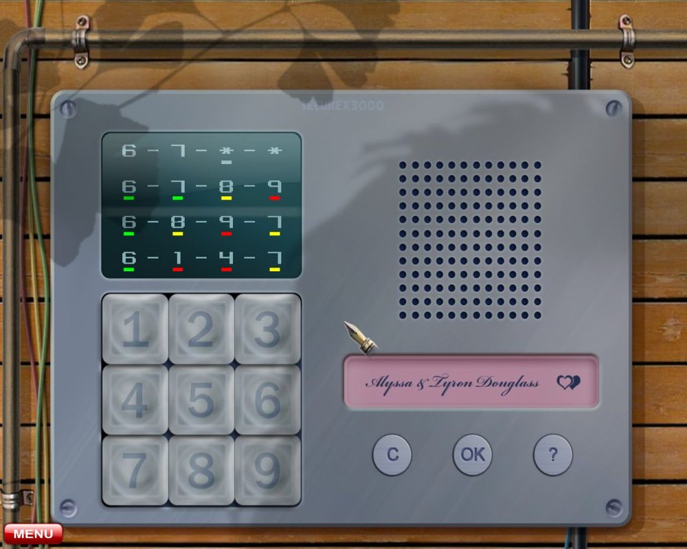 Miss Teri Tale: Episode I - Where's Jason (Windows) screenshot: Codebreaker mini-game