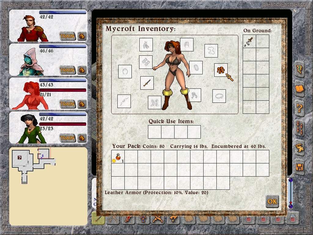 Avernum V (Windows) screenshot: Inventory