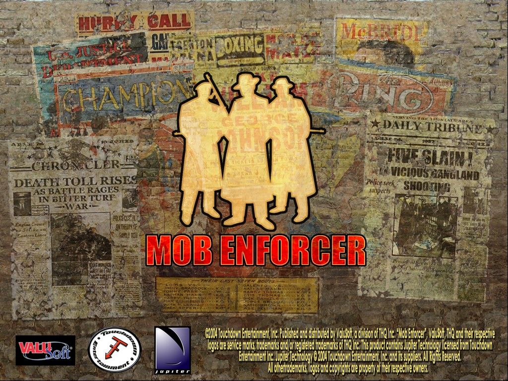Mob Enforcer (Windows) screenshot: Title screen
