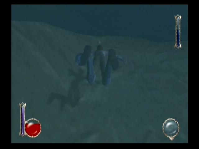 Drakan: The Ancients' Gates (PlayStation 2) screenshot: Swimming with a limited air supply indicator