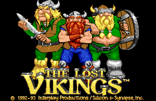 The Lost Vikings (Amiga) screenshot: Title screen