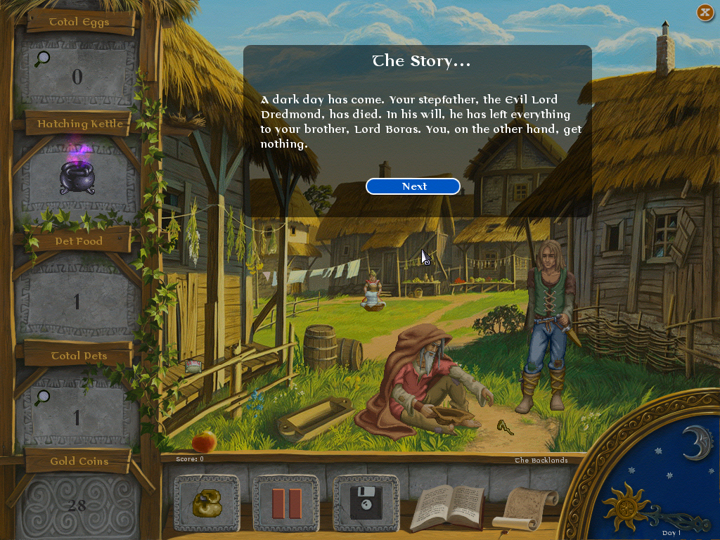 Grimm's Hatchery (Windows) screenshot: The story so far...