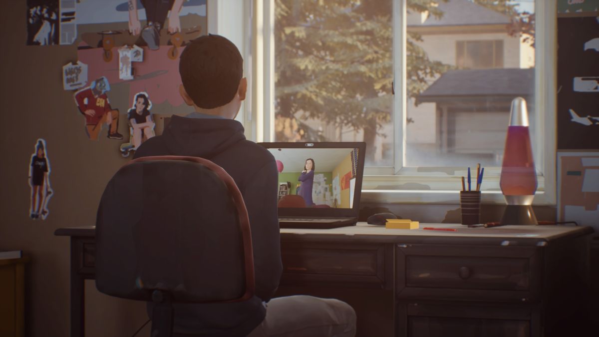 Life Is Strange 2: Episode 1 (PlayStation 4) screenshot: Video chatting with Lyla
