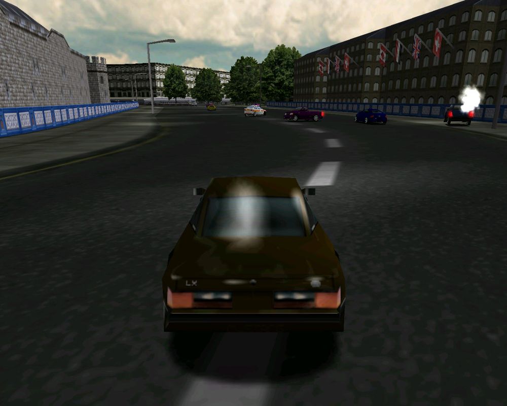 Test Drive 6 (Windows) screenshot: Racing in the streets of London.