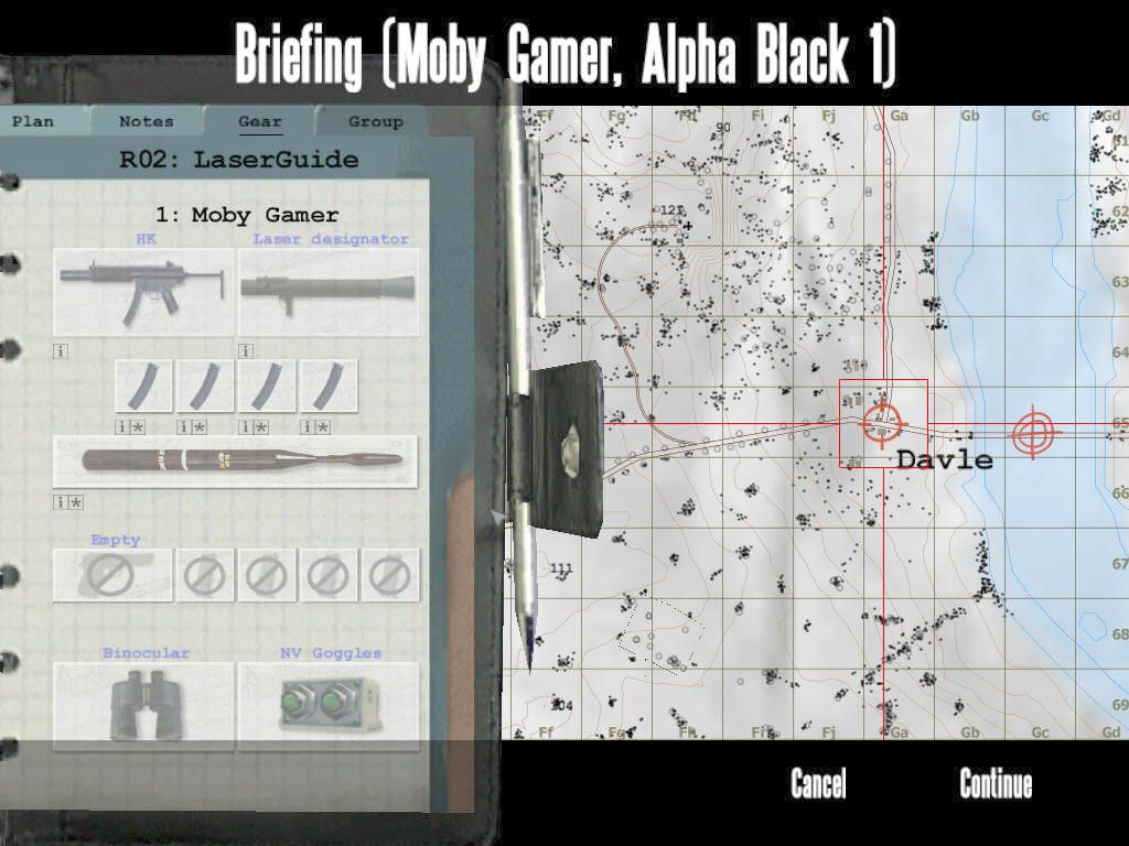 Operation Flashpoint: Resistance (Windows) screenshot: Yeah right, "laser designator" ... sure ;) (mission)
