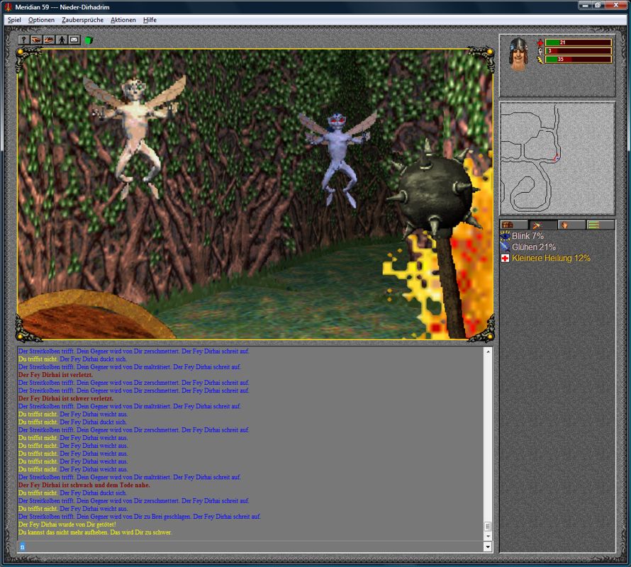 Meridian 59: Evolution (Windows) screenshot: A good fey and a bad fey