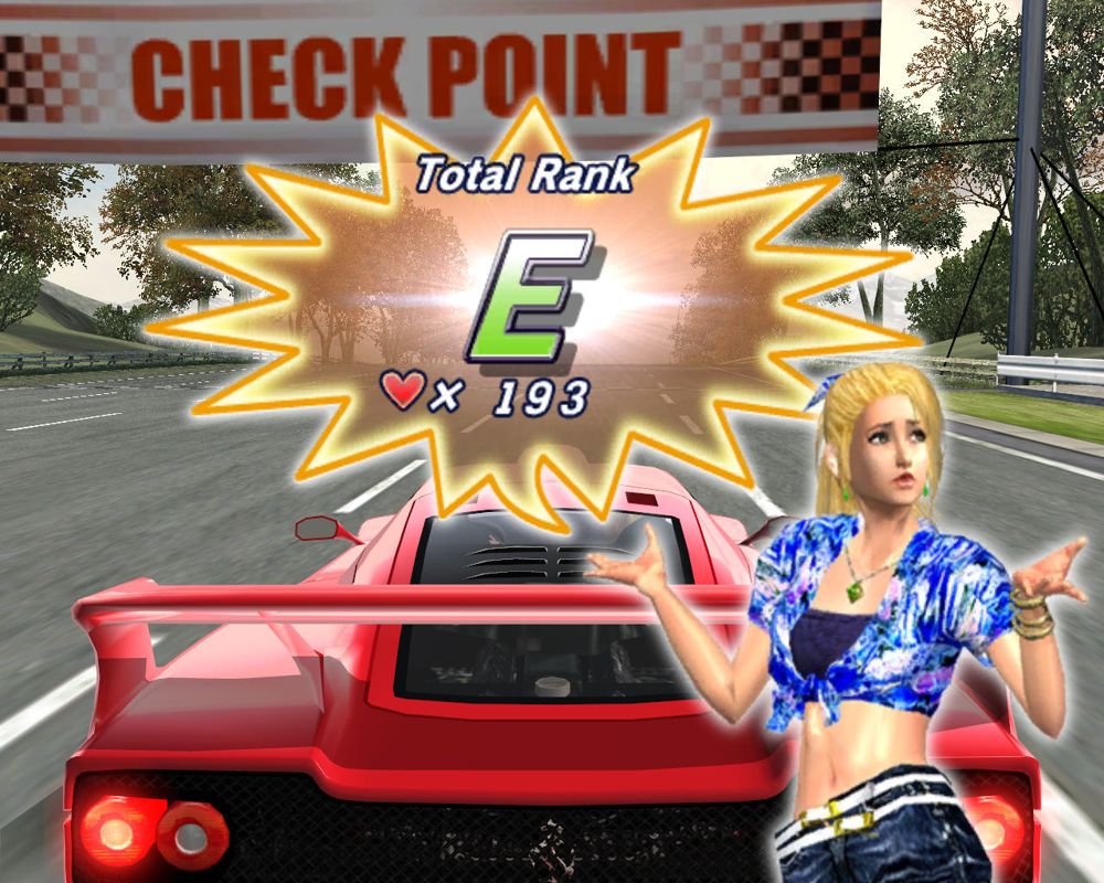 OutRun 2006: Coast 2 Coast (Windows) screenshot: You get ranked even if you don't finish the stage.