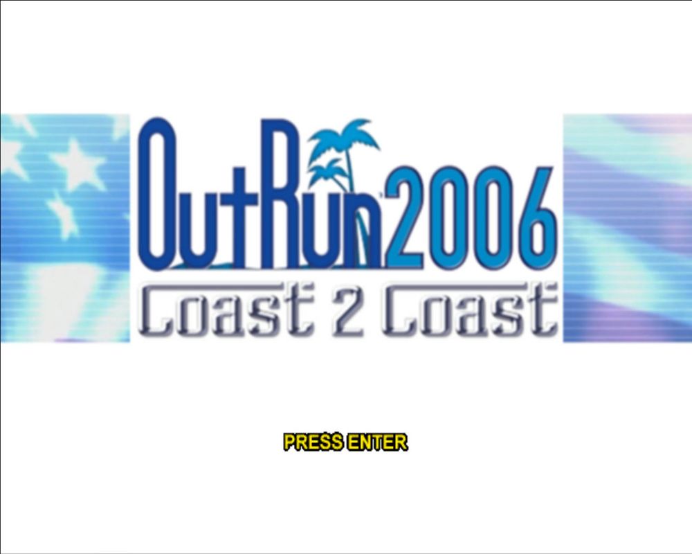 OutRun 2006: Coast 2 Coast (Windows) screenshot: Title screen