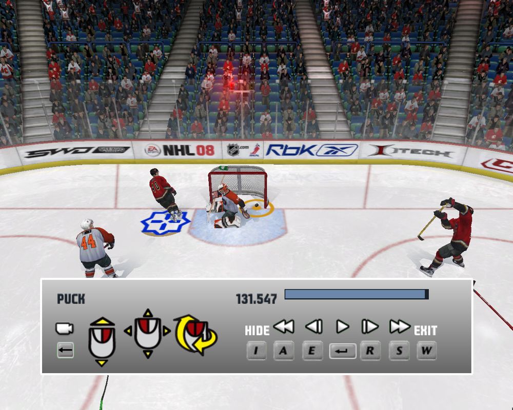 NHL 08 (Windows) screenshot: One-timer goal