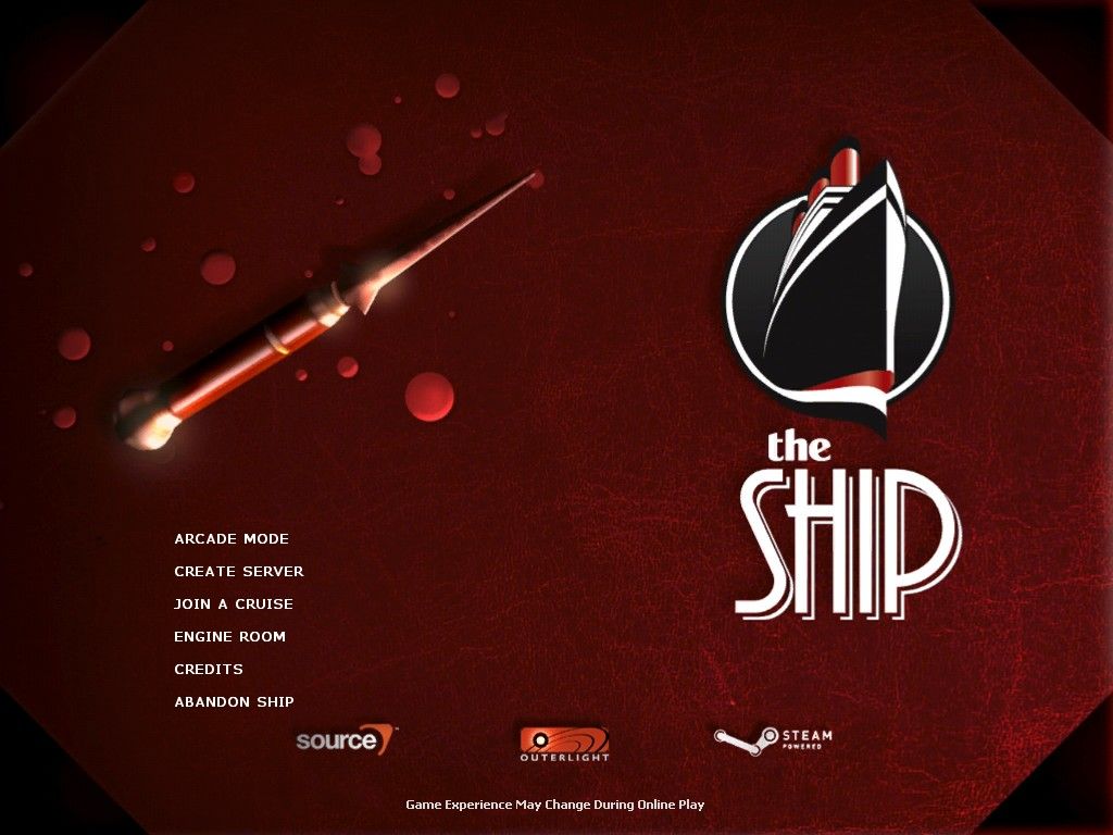 The Ship (Windows) screenshot: Letter knife title menu