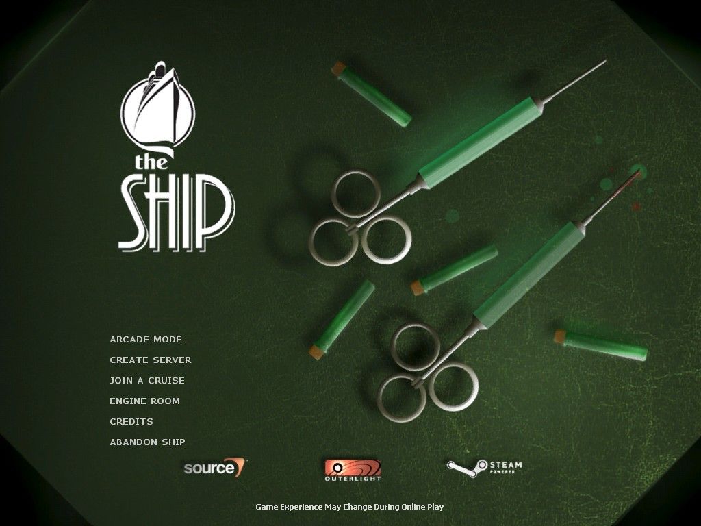 The Ship (Windows) screenshot: Poison syringe title menu
