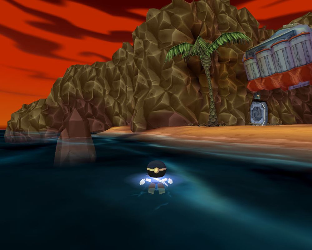 I-Ninja (Windows) screenshot: Ninja can swim too.