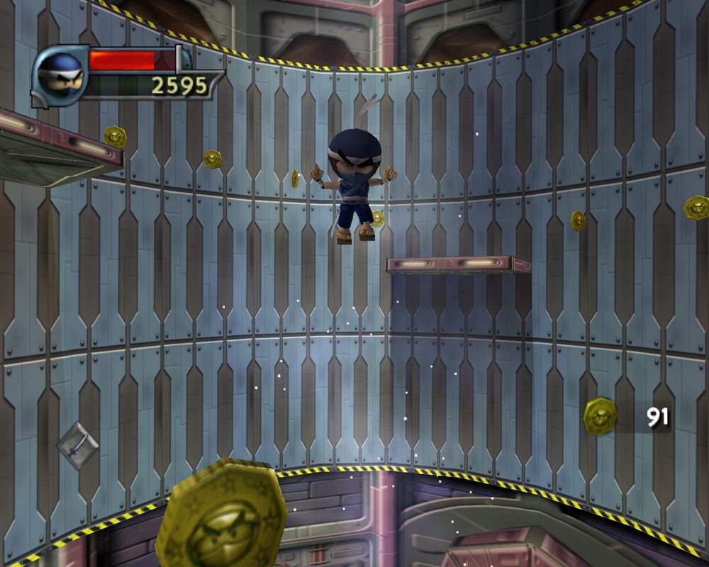 I-Ninja (Windows) screenshot: Floating in the air.