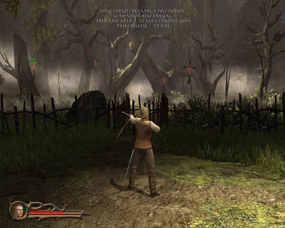 Eragon (Windows) screenshot: Using the crossbow.