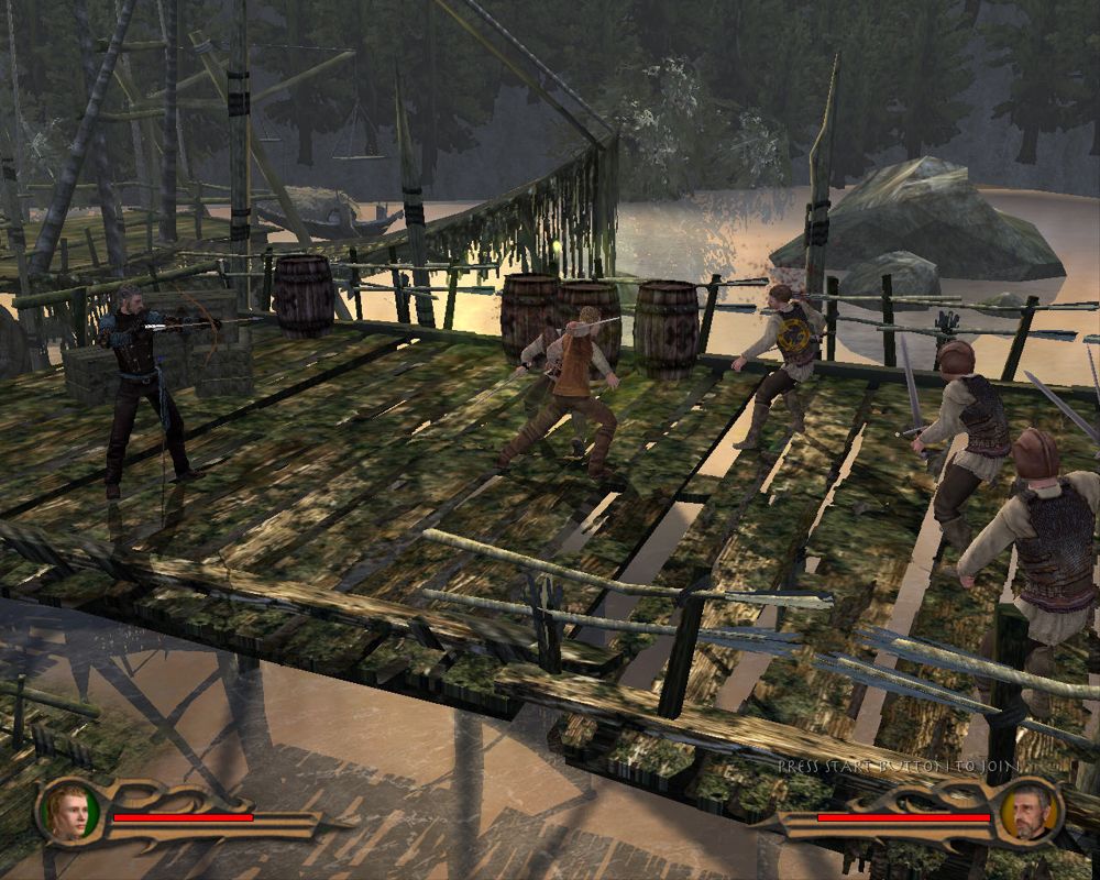 Eragon (Windows) screenshot: Battle in the docks