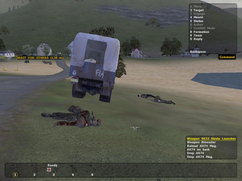 Operation Flashpoint: Gold Upgrade (Windows) screenshot: A botched assault of the Everon resistance forces