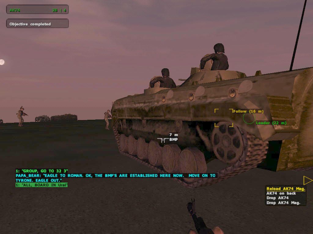 Operation Flashpoint: Gold Upgrade (Windows) screenshot: No you can get very close to those Russian tanks without being fired upon ;)