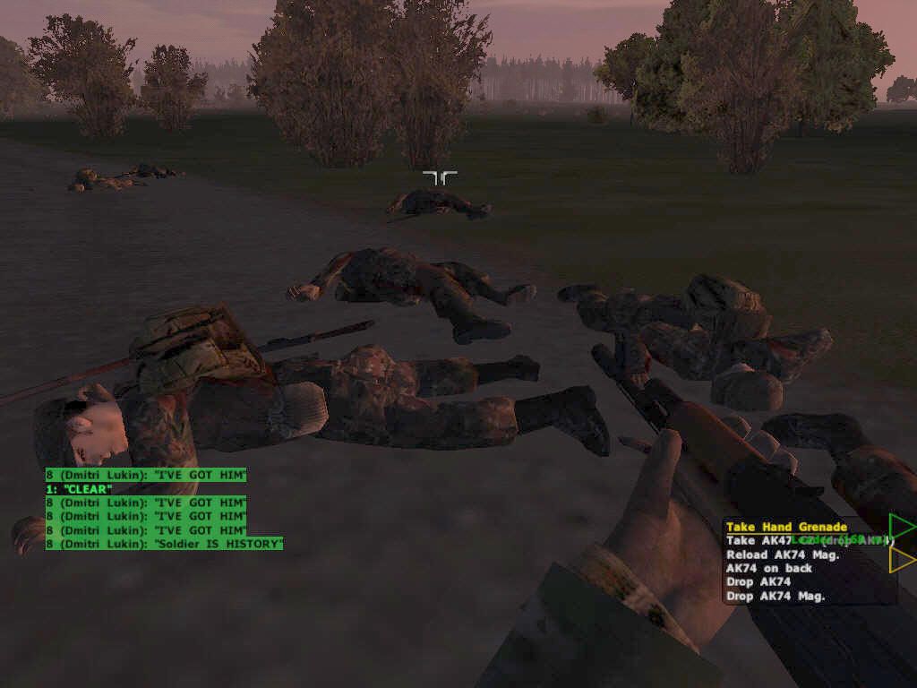 Operation Flashpoint: Gold Upgrade (Windows) screenshot: The first enemies encountered are just a bunch of rebels